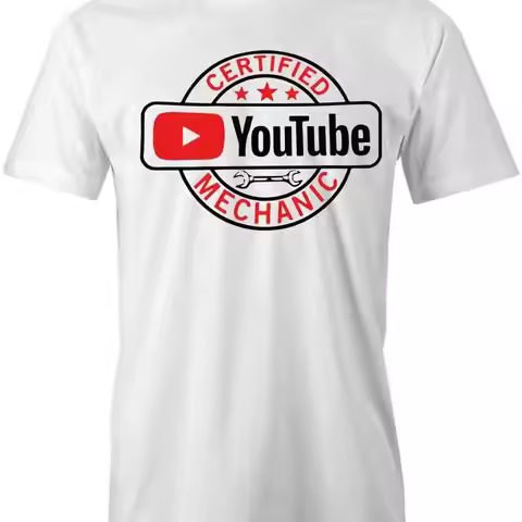 CERTIFIED YOUTUBE MECHANIC T Shirt d Cotton FUNNY HUMOR S1WSA908