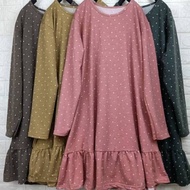 TUNIK MOTIF POLKADOT BAWAH REMPEL