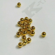 Smooth round ball Charm size 3mm - Au gold 750 - 18 kara