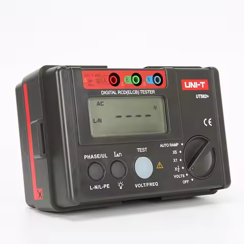 UNI-T Digital RCD (ELCB) Tester UT582+ AUTO RAMP Leakage Circuit Breaker Meter with Mis-Operation Bu