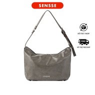 Sensse Metal Zipper PU Leather Handbag - Lesens Custom Strap Shoulder / Crossbody BAG - AIMEE BAG