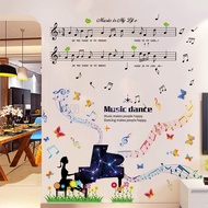 HJ42 Dance studio layout decoration stickers piano room decoration painting music classroom culture 