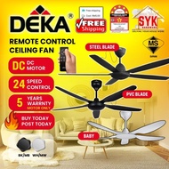 SYK Free Shipping Deka SCX 56 Inch 42 Inch Ceiling Fan 5 Blade Electric Remote Control Fan Kipas Cei