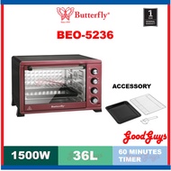Butterfly BEO-5236 36L Electric Oven | Rotisserie  Convection | 1500W | BEO-5236A | BEO5236A