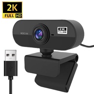 Actual【COD】 Webcam Panggilan Video Full HD 1440P 2K untuk PC Laptop Home USB Video Webcam dengan Mik