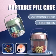 Revolving Medicine Pill Box 4 Compartments Big Capacity Portable Medicine Container Pill Storage Bek