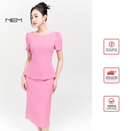 [ Genuine ] High-end designer women's dress NEM Fashion 40822