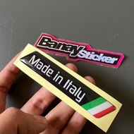 MADE IN ITALY Embossed Emblem Sticker