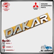 Original DAKAR Emblem, New DAKAR Pajero Sport Brand Logo