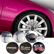 4Pcs 60mm Car Wheel Center Rim Hub Caps Cover Trim Hubcaps 56mm Logo Emblem Badge Stickers Decal for Nissan Almera March Juke Sentra X-Trail Sylphy Terra Livina Tiida Leaf Teana Nismo GTR