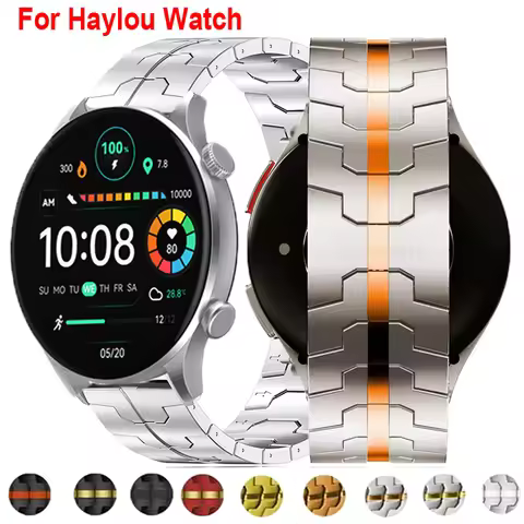 Metal Stainless Steel Strap For Haylou Watch 2 Pro RS5 R8 S8 Men Wristband For Haylou Solar Plus RT3