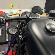 Side Mount Speedometer Relocation Bracket with Handlebar Clamps Kit for Sportster 883 1200 Iron 48 R