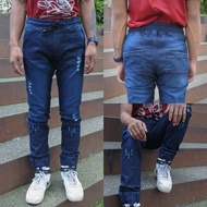 Celana Joger Ripped Jeans Pria/Celana Sobek Pria