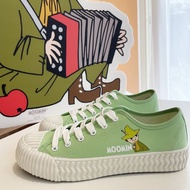 Paidal x Moomin姆明谷 史力奇阿金帆布鞋綁帶餅乾鞋-蘋果綠