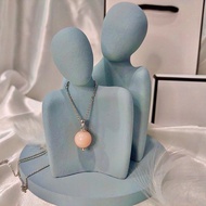 天然粉紅蛋白石項鍊