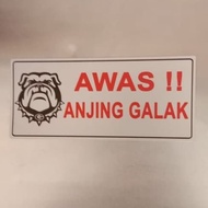 K3 SIGN LABEL SAFETY SIGN BEWARE OF FIERCE DOGS UK 7X18CM