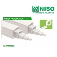 NISO White 16x16 Duct Cable / Trunking / Wiring Duct 16 x 16 mm Length 1.7mtr / 2.9mtr