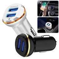 **包郵** [白色] 車用充電器 智慧車用12V充電器 雙usb車充 [平行進口] YY3359