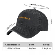 Continental logo Adult Washed Cowboy Hat 100% Cotton Curved Brim Sun Hat Simple Casual All-Match Neu