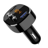รถ Bluetooth-compatible 5.0 Car Kit 2USB Quick Charger 3.1A เครื่องเล่นเพลง MP3 แฮนด์ฟรีไร้สายตัวรับสัญญาณเสียง FM Transmitter