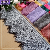 DGT 3 Meter High Quality Chantilly Lace Trim ,Wedding Veil Lace Trim with Eyelash Edges 3 meters one
