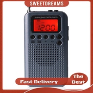 HRD-104 Pocket AM FM Radio 1.3 inch LCD Digital Display with 40mm Driver Speaker Musical Enjoyable I