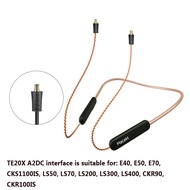 Macaw TE10-60X 8 Core Apt-x ll Bluetooth 5.0 Earphone 2pin 0.78 MMCX A2dc Aptx Replacement Cable For Shure Se215 ie80 with mic