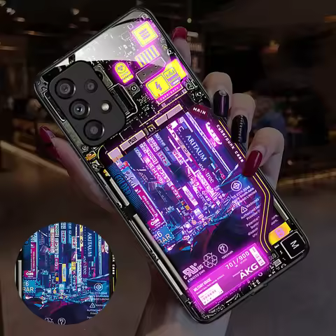 Smart Luminous Phone Case for Huawei, CyberPunk LED Shell for Huawei Mate60 Pro Plus, P30, P40, P50,