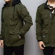 DB222 } } Army Parka Jacket Made of Premium Baby Canvas