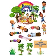 Custom Name UPIN-IPIN Topper | Cheap UPIN-IPIN Cake Decorations | Upin Ipin Topper