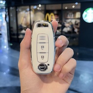 Xe hơi NISSAN vỏ chìa khóa thông minh cho almera March Navara Terra lá Keychain xe hơi NISSAN phụ ki