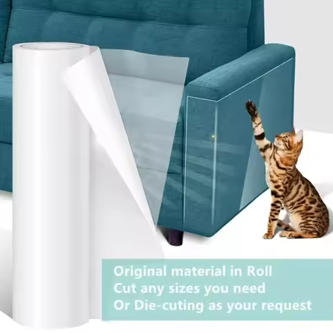 Cat Scratch Deterrent Tape Furniture Protectors From Cats Transparent Self-Adhesive Pet Training Tap