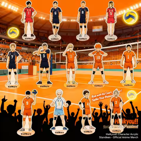 Anime Merch Haikyuu!! Volleyball Acrylic Stand Figures Hinata Shoyo Kageyama Tobio Decor Collectible