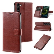 Genuine Handmade Leather Flip Case For Samsung A21s A31 A51 A71 A7 A9 A8 A6 J8 J4 J6 S8 S9 Plus 2018 Fashion Business Cover with Card Holder
