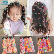 OPENMALL 100Pcs/Bottle Cute Cartoon Flower Star Hair Clips For Kids Girls Lovely Hair Accessories Or