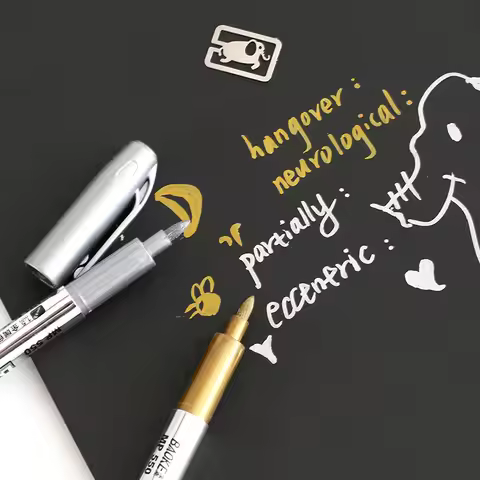 1/2 Pcs Paint Pen Metal Waterproof Permanent Paint Marker Pens Sharpie 1.5mm Up Paint Pen Marker Pen
