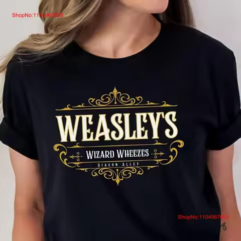 Weasley's Wizard Wheezes Logo T Shirt Fred and George Weasley vintage Washed streetwear Unisex homme