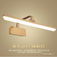 X❀YAmerican StyleledMirror Front Lamp Mirror Cabinet Special Toilet Toilet Bathroom Toilet Lighted Makeup Mirror Dressin