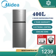 MIDEA 400L/ 490L 2 DOOR INVERTER QUATTRO REFRIGERATORS PETI AIS PETI SEJUK FRIDGE