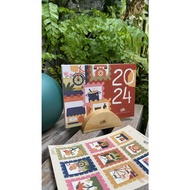 Telllu Stamp 2024 Desk Calendar/Desk Calendar