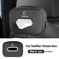 Car Seat Back leather Tissue Box Storage Box Interior Accessories For Volvo XC60 S60 S80 XC90 V60 XC