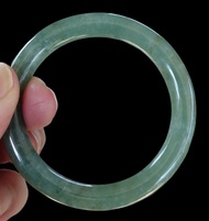 A貨老坑滿綠翡翠手鐲 附鑑定證書 翡翠 緬甸玉 手鐲 母親節送禮