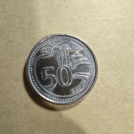 Koin Singapura 50 cents 2013
