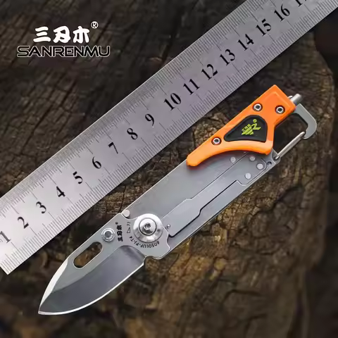 SANRENMU 6050 Multi-Functional Pocket Folding Knife Outdoor Camping Hunting EDC Mini Sharp For Defen