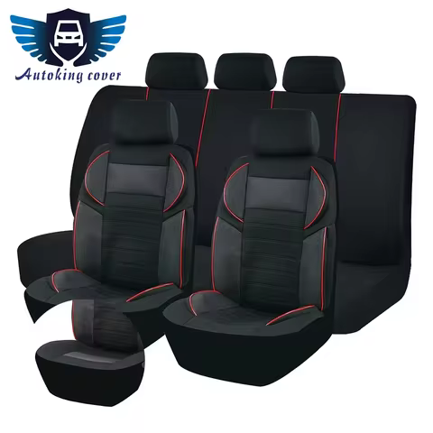 AUTOKING Universal Sport Seat Car Covers 5D Design Breathable Mesh BK Cloth Car Seat Covers Cushion 