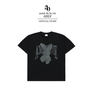 ADLV เสื้อยืด Oversize รุ่น  Halftone Dot Layer Fuzzy Rabbit Short Sleeve T-Shirt Black (50241SDLSSU_F3BKXX)