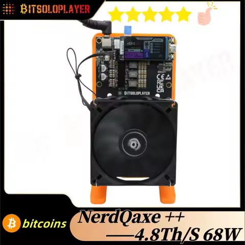 NerdQaxe++ 4.8TH/s 68w 4 PCS BM1370 Asic Chip SHA-256 Algorithm Bitcoin Solo miner With 120W power s