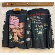 Fight Club biowashed long sleeve Brad Pitt Edward Norton Leather Jacket Year 1999 100% Fabric Soft W