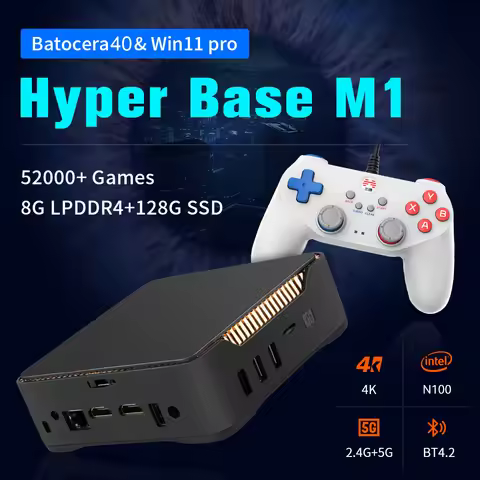 Retro Video Game Console WIN 11 Pro & Batocera OS N100 MINI PC Box 2TB Hard Drive 52000+ Games 80+ E