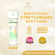 Rintik Stretchmark Cream 200ml - Pelembab Cegah Stretch mark Muncul untuk ibu hamil